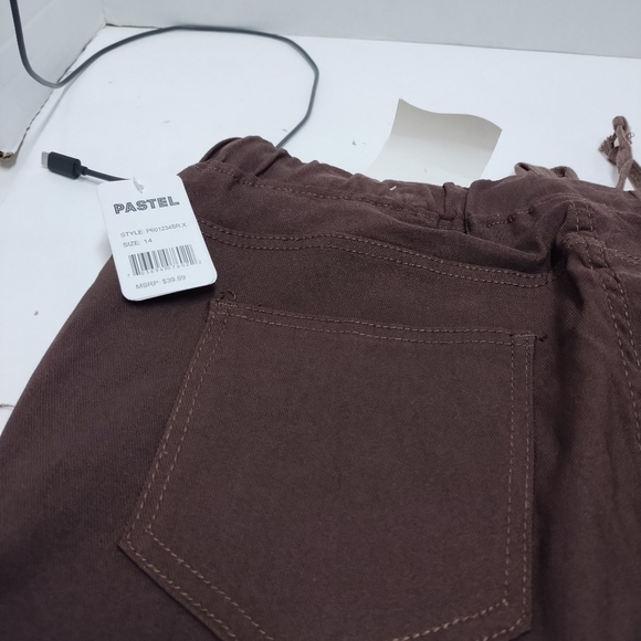 Pastel women's jogger high rise hyper stretch brown Size: 14 - Picture 4 of 6
